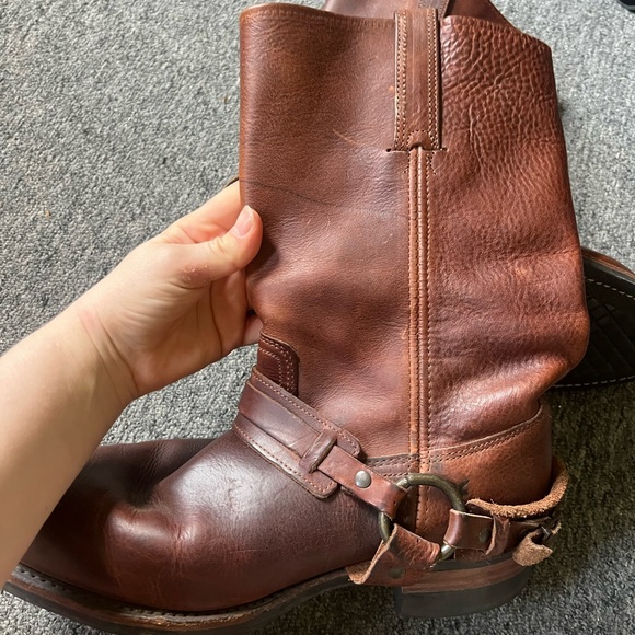 Frye Brown Moto Harness Boots, size 11 - Picture 2 of 10